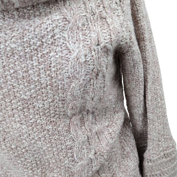 Sleeping On Snow Beige Cowl Neck Cable Neck Puff Sleeve Sweater Size XS Anthro - Picture 3 of 13